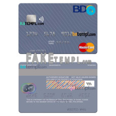 Philippines Banco de Oro fake mastercard photoshop template PSD