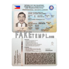 Philippines fake driving license photoshop template PSD