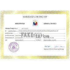 Philippines fake marriage certificate Word and PDF template