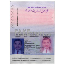 Philippines fake passport photoshop template PSD, version 2