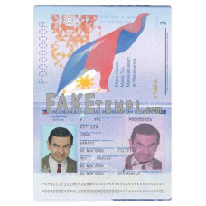 Philippines  fake passport photolook template PSD, scan and photo-realistic look