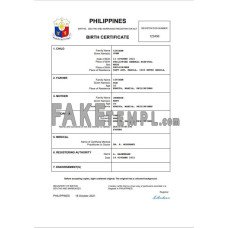 Philippines vital record fake birth certificate Word and PDF template