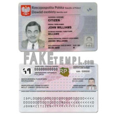 Poland fake identity card photoshop template PSD 