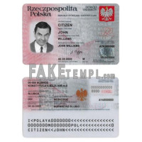 Poland fake identity card photoshop template PSD 