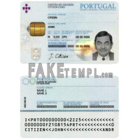 Portugal fake identity card photoshop template PSD 