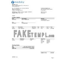 Portugal Medsky Lda company fake Invoice Word and PDF template