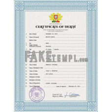 Portugal fake death certificate photoshop template PSD 