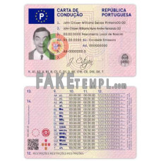 Portugal fake driving license photoshop template PSD