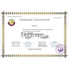 Qatar fake marriage certificate Word and PDF template