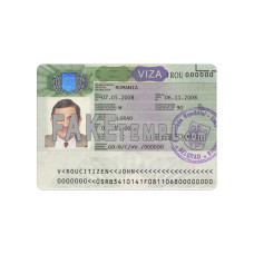 Romania fake tourist visa photoshop template PSD