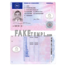 Romania fake driving license photoshop template PSD