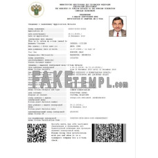 Russia fake electronic visa photoshop template PSD