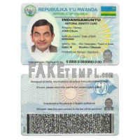 Rwanda fake identity card photoshop template PSD 