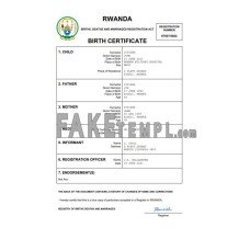 Rwanda fake birth certificate Word and PDF template