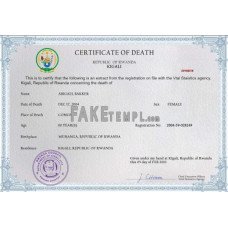 Rwanda fake vital record death photoshop certificate PSD