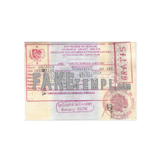 Senegal tourist fake visa stamp photoshop template PSD