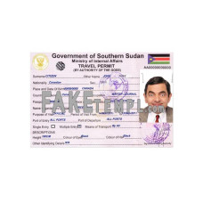 South Sudan fake travel permit-visa photoshop template PSD