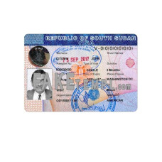 South Sudan fake travel visa photoshop template PSD