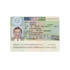 Spain fake travel visa photoshop template PSD