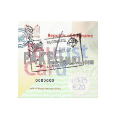 Suriname fake tourist card photoshop template PSD