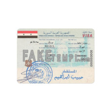 Syria fake travel visa photoshop template PSD