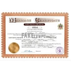 Saint Kitts and Nevis fake marriage certificate Word and PDF template