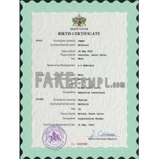 Saint Lucia fake vital record birth certificate photoshop template PSD 