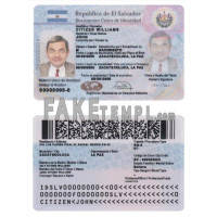 Salvador fake identity card photoshop template PSD 