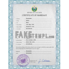 Salvador fake marriage certificate photoshop template PSD 