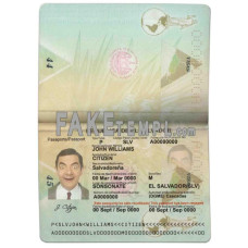 Salvador fake passport photoshop template PSD