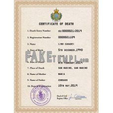 Samoa fake vital record death photoshop certificate PSD