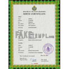 San Marino fake birth certificate photoshop template PSD 