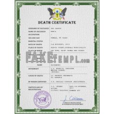 Sao Tome fake vital record death photoshop certificate PSD