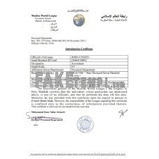 Saudi Arabia Makkah al-Mukarramah Introduction Certificate fake template in Word and PDF format