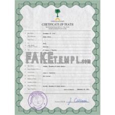 Saudi Arabia fake death certificate photoshop template PSD 