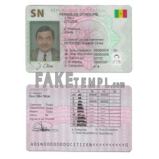 Senegal fake driving license photoshop template PSD