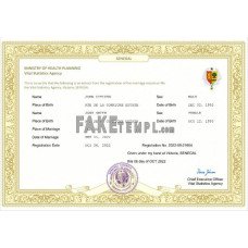 Senegal fake marriage certificate Word and PDF template