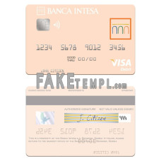 Serbia The Banca Intesa a.d. Beograd fake visa debit card photoshop template PSD