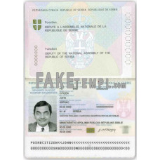 Serbia diplomatic fake passport photolook template PSD, scan and photo-realistic look