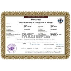 Seychelles fake marriage certificate Word and PDF template