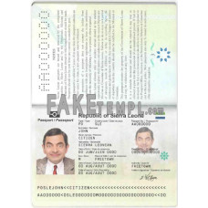 Sierra Leone fake passport photoshop template PSD