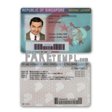 Singapore fake driving license photoshop template PSD