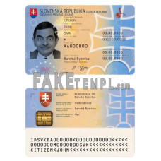 Slovakia fake identity card photoshop template PSD 