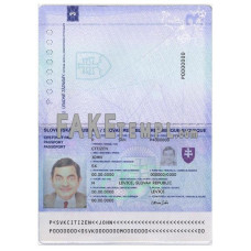 Slovakia fake passport photoshop template PSD, 2012