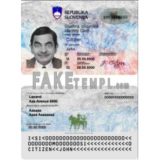 Slovenia fake identity card photoshop template PSD 