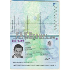 Slovenia fake passport photoshop template PSD