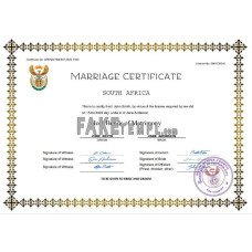 South Africa fake marriage certificate Word and PDF template