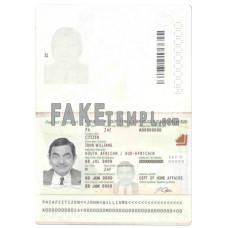 South Africa fake passport photoshop template PSD, 2009 – present