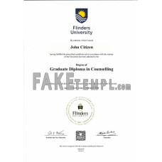 South Australia Flinders University fake diploma photoshop template PSD