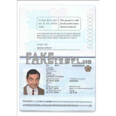 South Korea fake passport photoshop template PSD